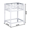 Hanoi 55cm Rattan Bedside Table White