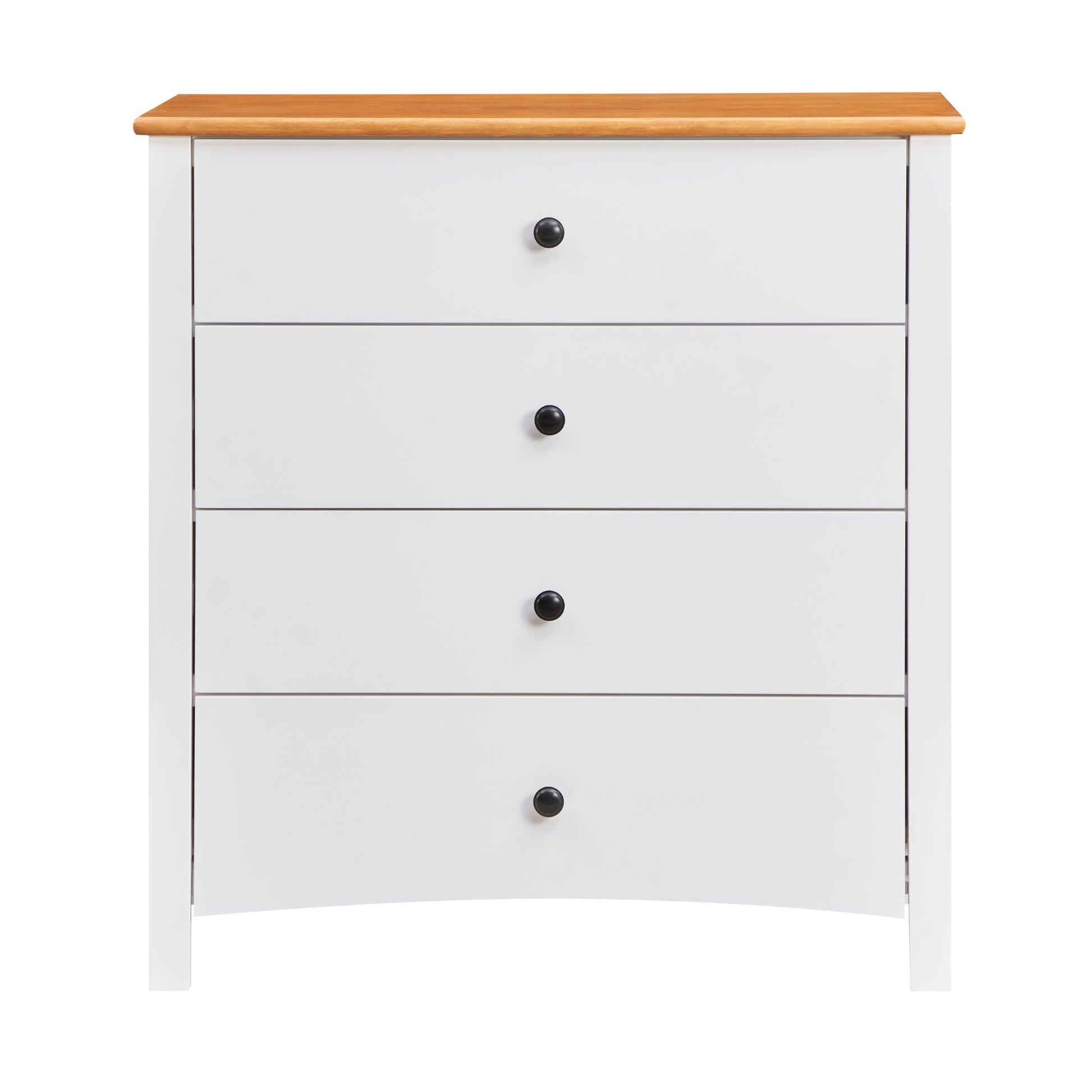 Harbourview 4pc Set Queen Bedroom Suite Bed Frame Bedside Table Tallboy Brown White