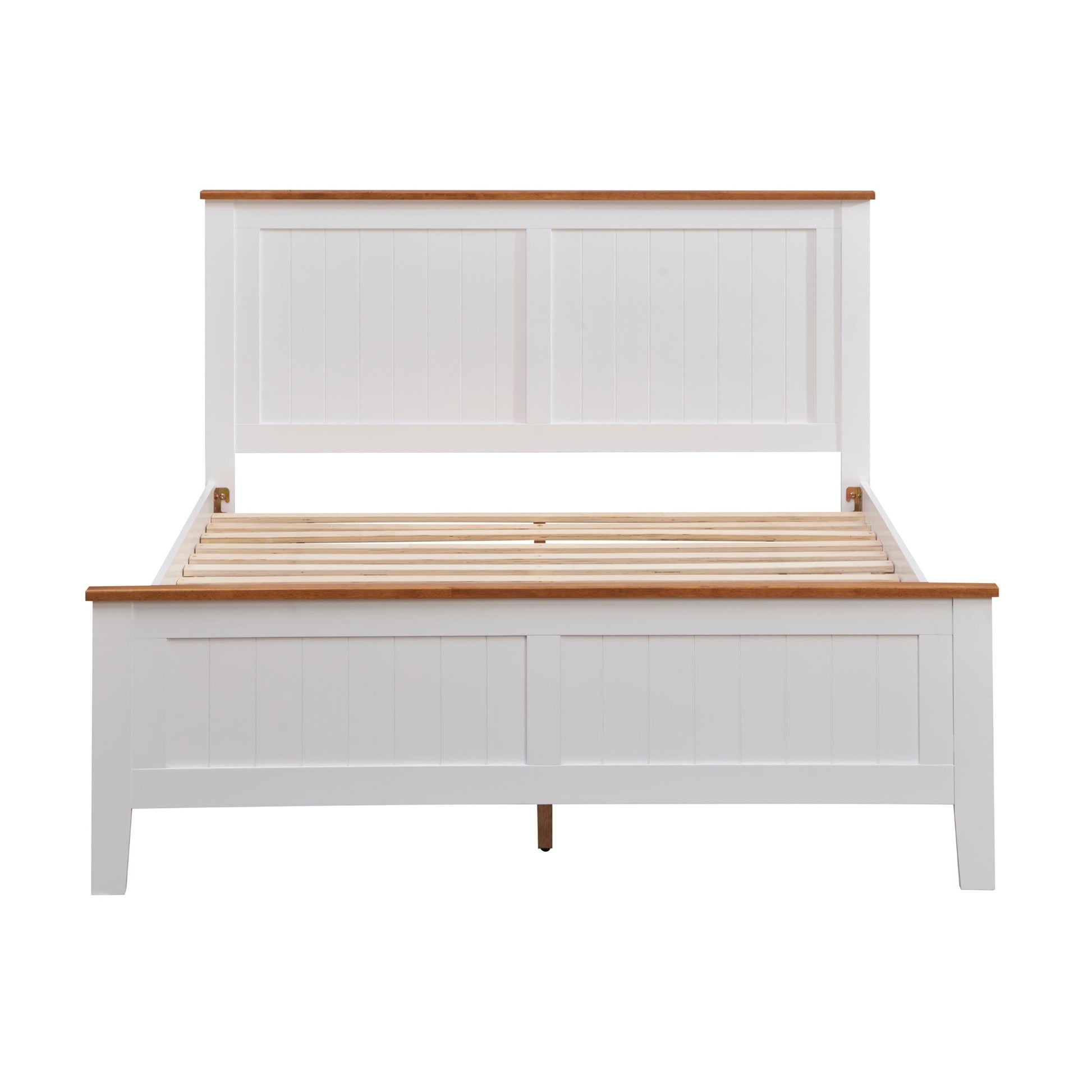 Harbourview Double Bed Frame Brown White