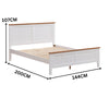 Harbourview Double Bed Frame Brown White