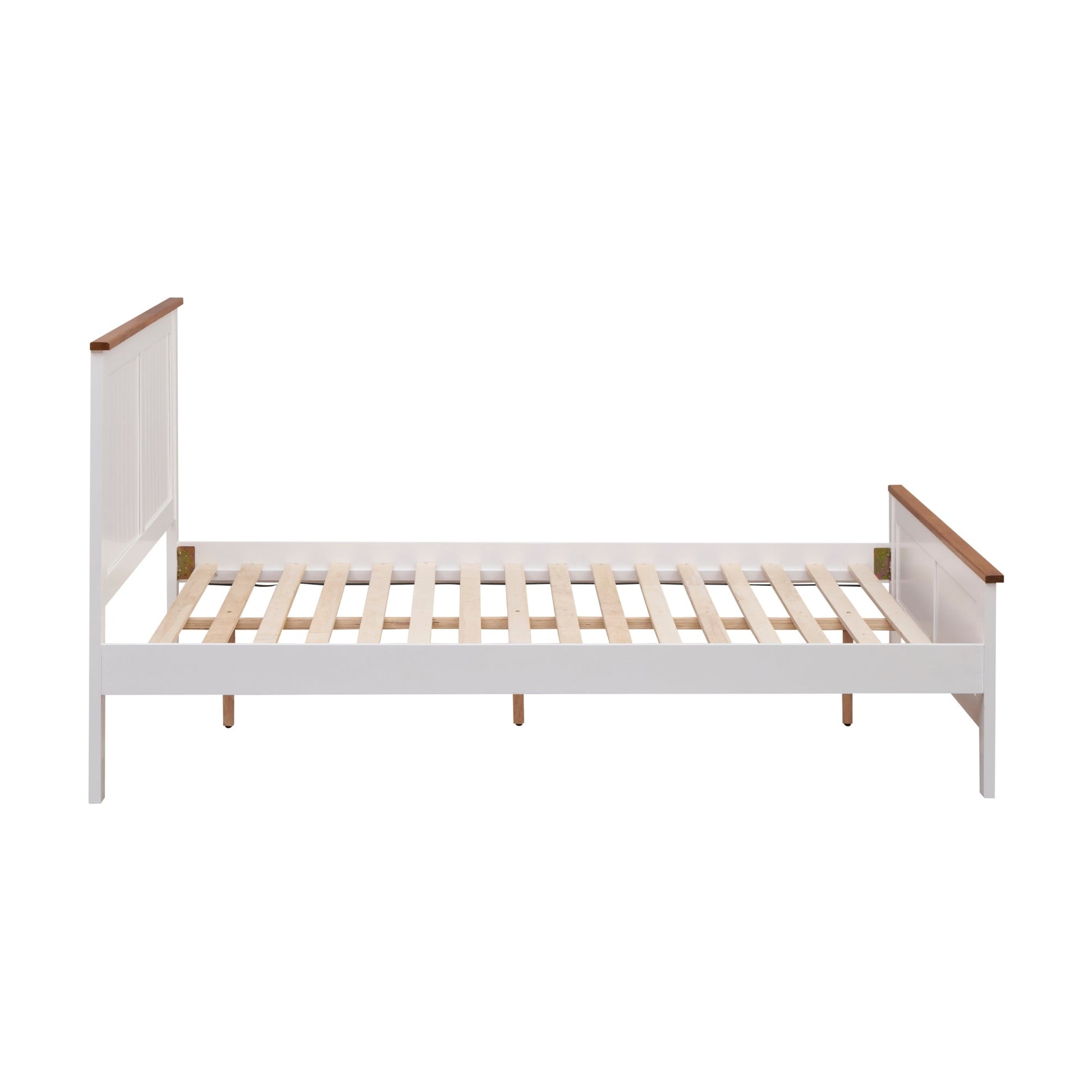 Harbourview Double Bed Frame Brown White