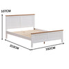 Harbourview Queen Bed Frame Brown White