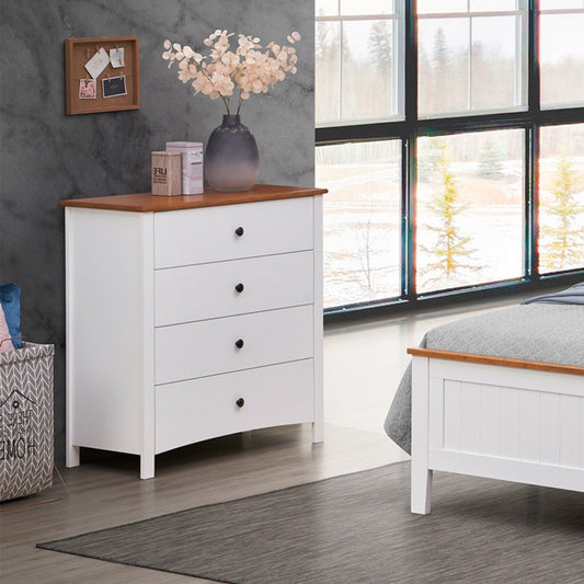 Harbourview Tallboy Table Brown White