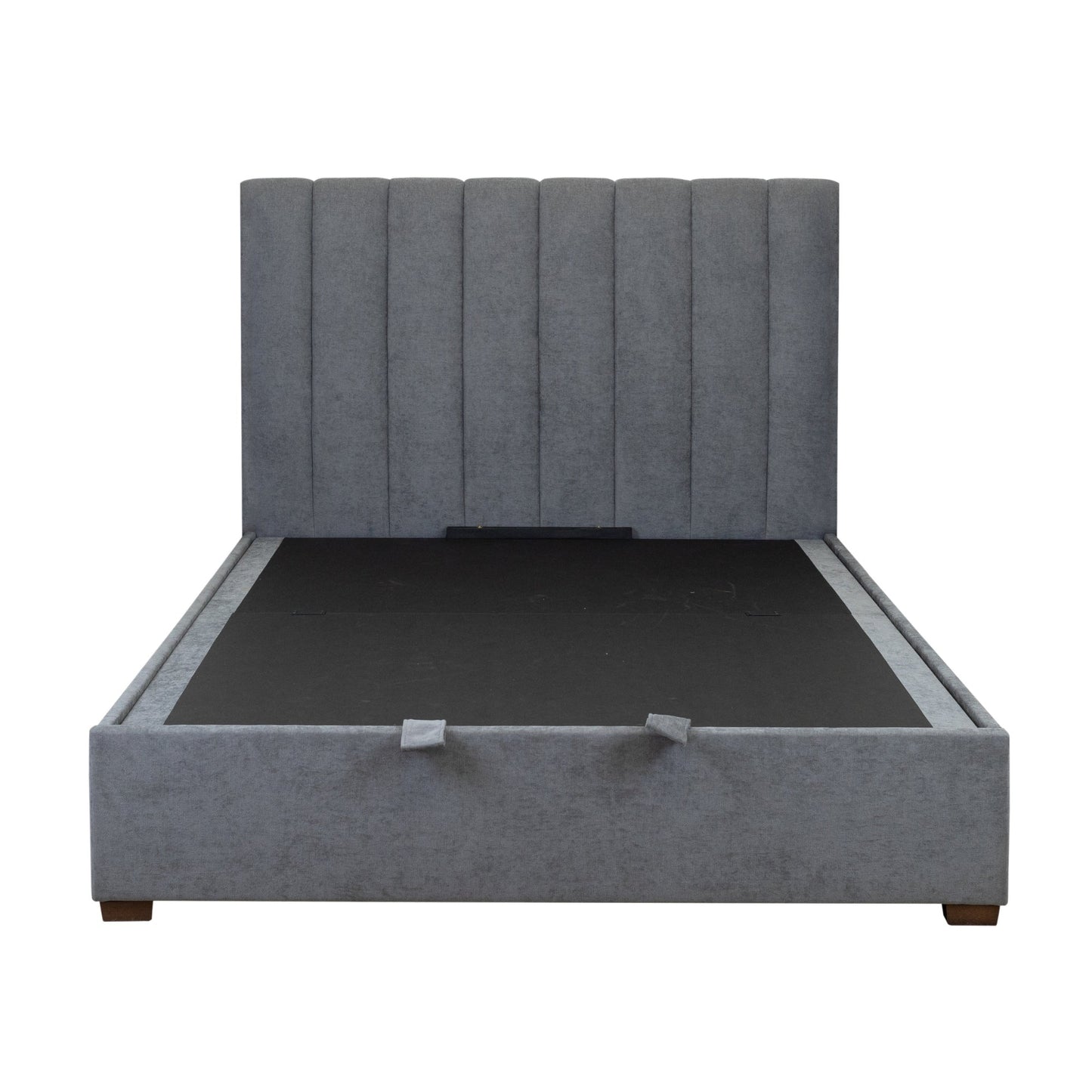 Homie King Bed Frame Gas Lift Storage Dark Grey