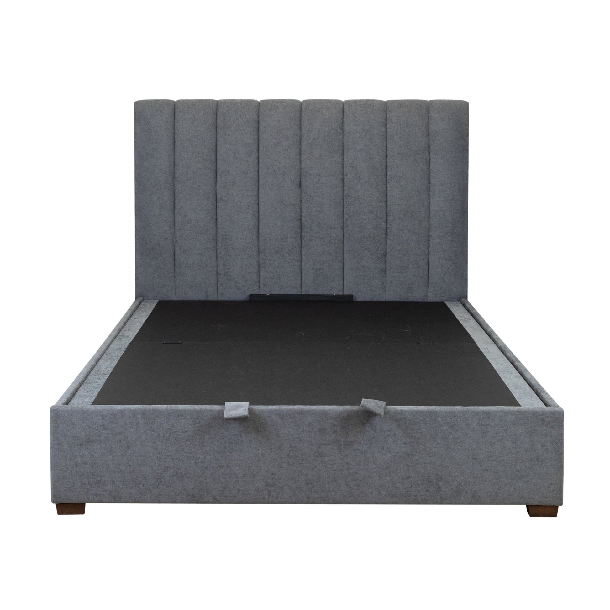 Homie King Bed Frame Gas Lift Storage Dark Grey