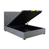 Homie King Bed Frame Gas Lift Storage Dark Grey