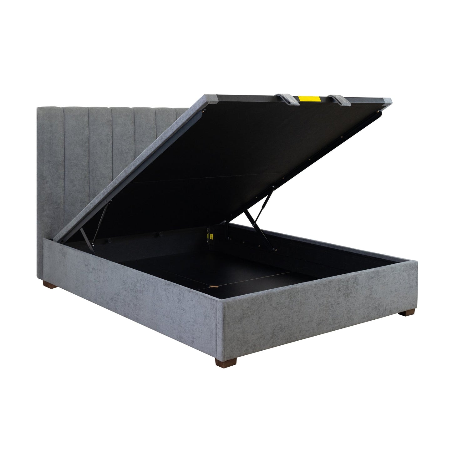 Homie King Bed Frame Gas Lift Storage Dark Grey
