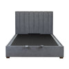 Homie Queen Bed Frame Gas Lift Storage Dark Grey