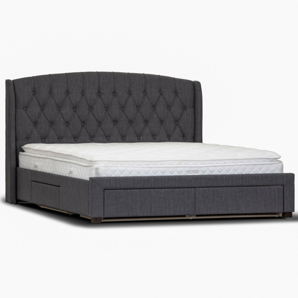 Honeydew Bed Frame Grey Double 