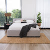 Jamar Fabric Bed Frame Grey Queen 