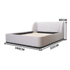 Jamar Fabric Bed Frame Grey Queen 