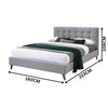 Janice Queen Bed Frame Fabric Grey