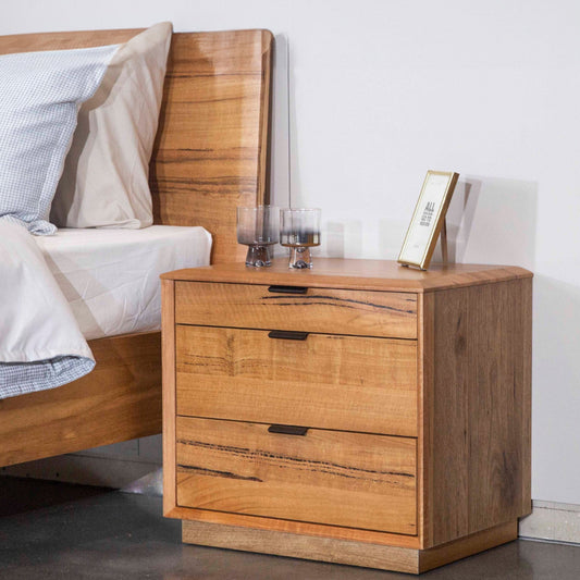 Japandi 2pc Set Bedside Table Natural Oak