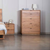Japandi 3pc Set Bedside Table Tallboy Natural Oak