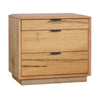 Japandi King Bed Frame Set Bedside Table Tallboy Natural Oak