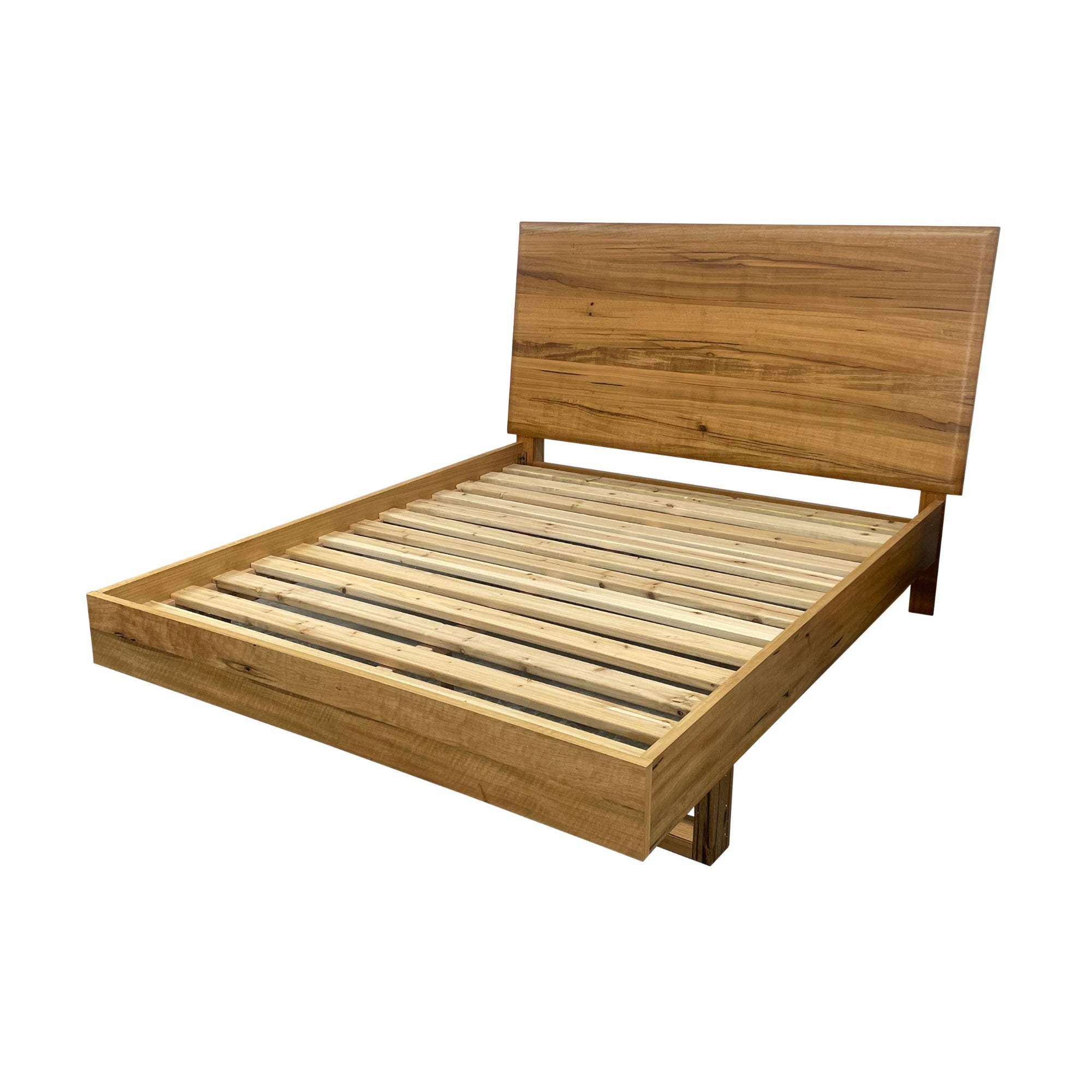 Japandi Queen Bed Solid Timber Frame Natural Oak – Wowbeds