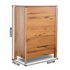 Japon Tallboy 5 Drawer Cabinet Storage Natural
