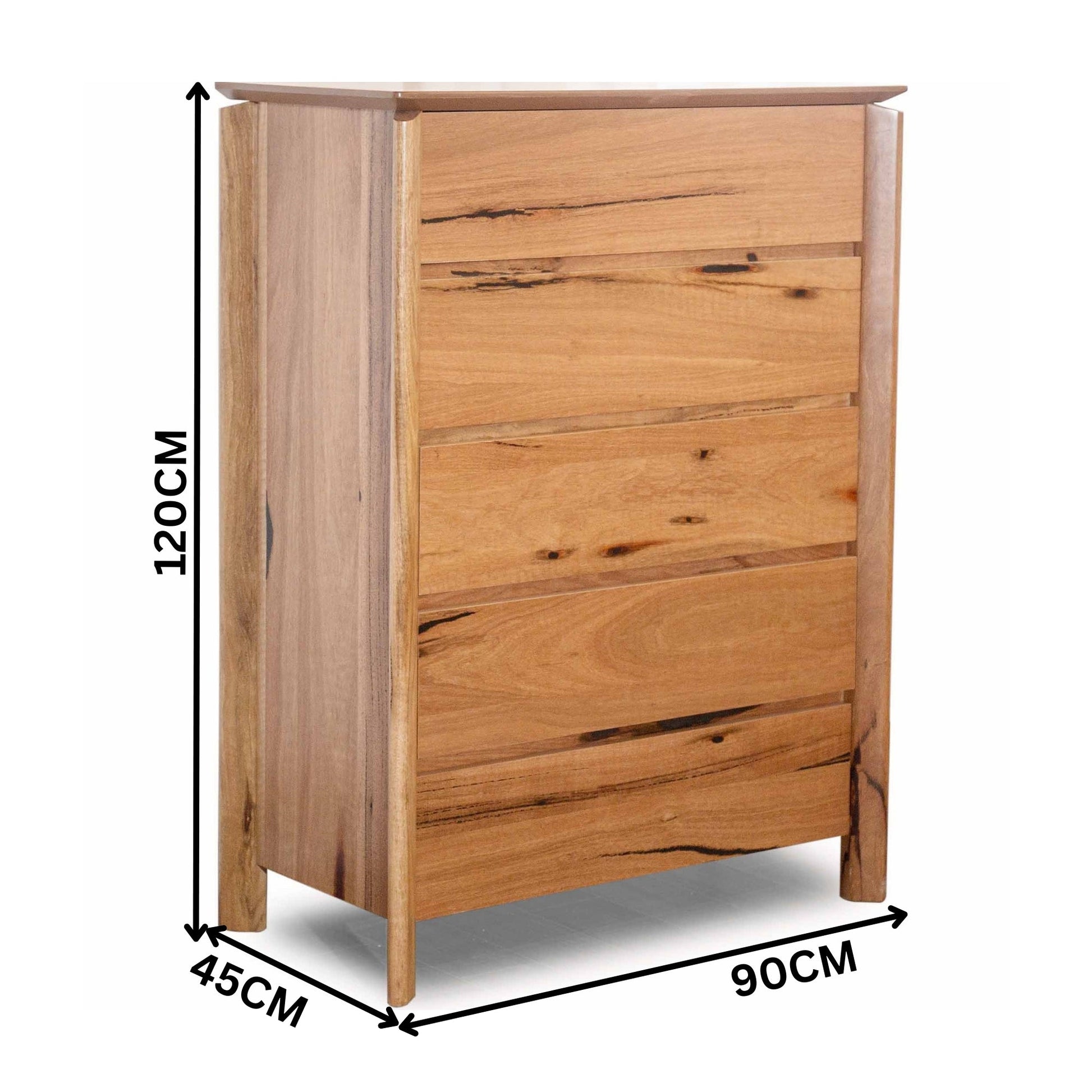 Japon Tallboy 5 Drawer Cabinet Storage Natural