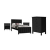 Jessica 4pc Single Bedroom Set Bed Frame Bedside Tallboy Black