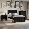 Jessica 4pc Single Bedroom Set Bed Frame Bedside Tallboy Black