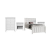 Jessica 4pc Single Bedroom Set Bed Frame Bedside Tallboy White