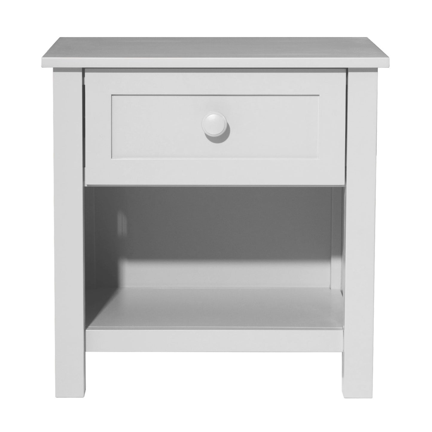 Jessica 4pc Single Bedroom Set Bed Frame Bedside Tallboy White