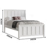 Jessica Double Size Bed Frame White