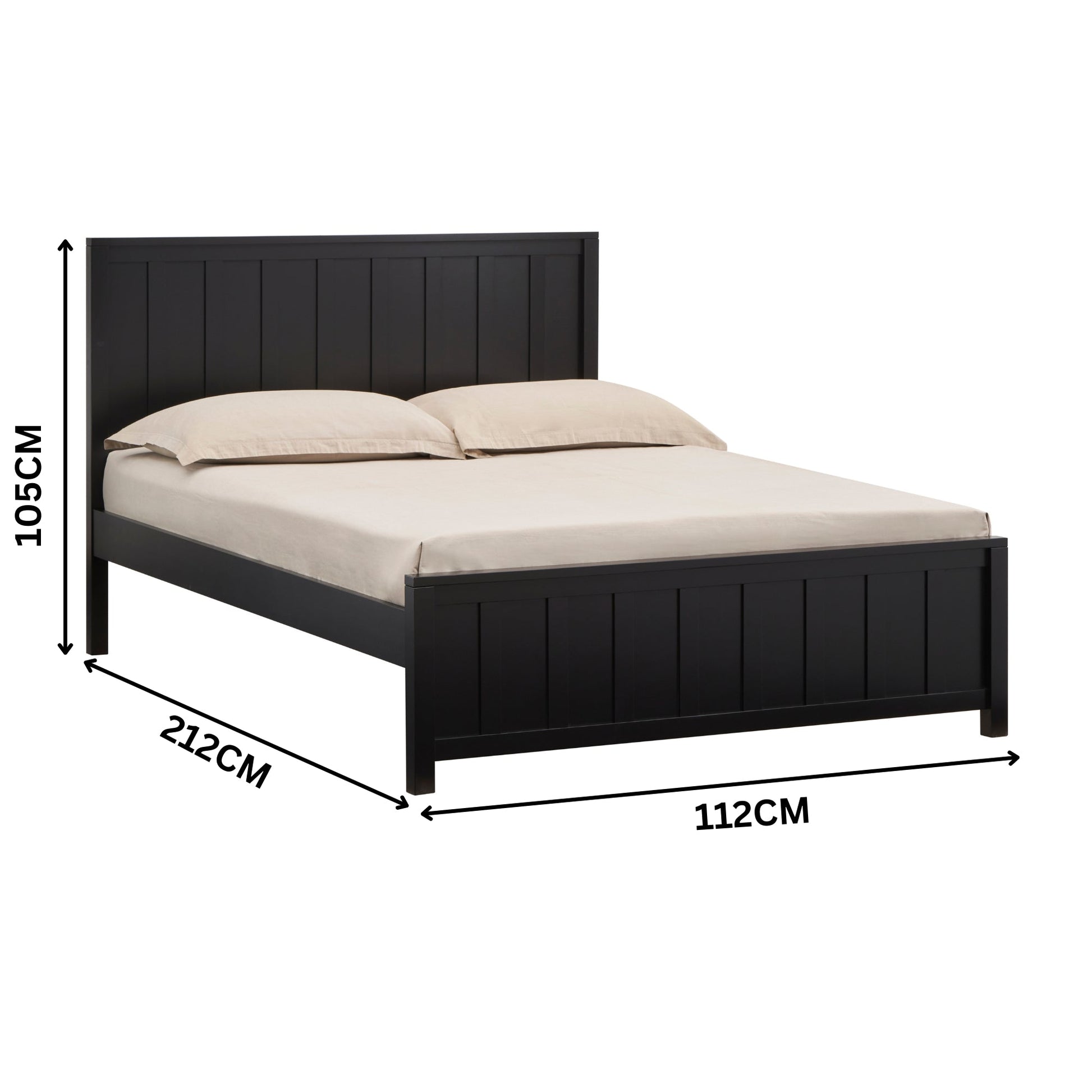 Jessica King Single Size Bed Frame Black