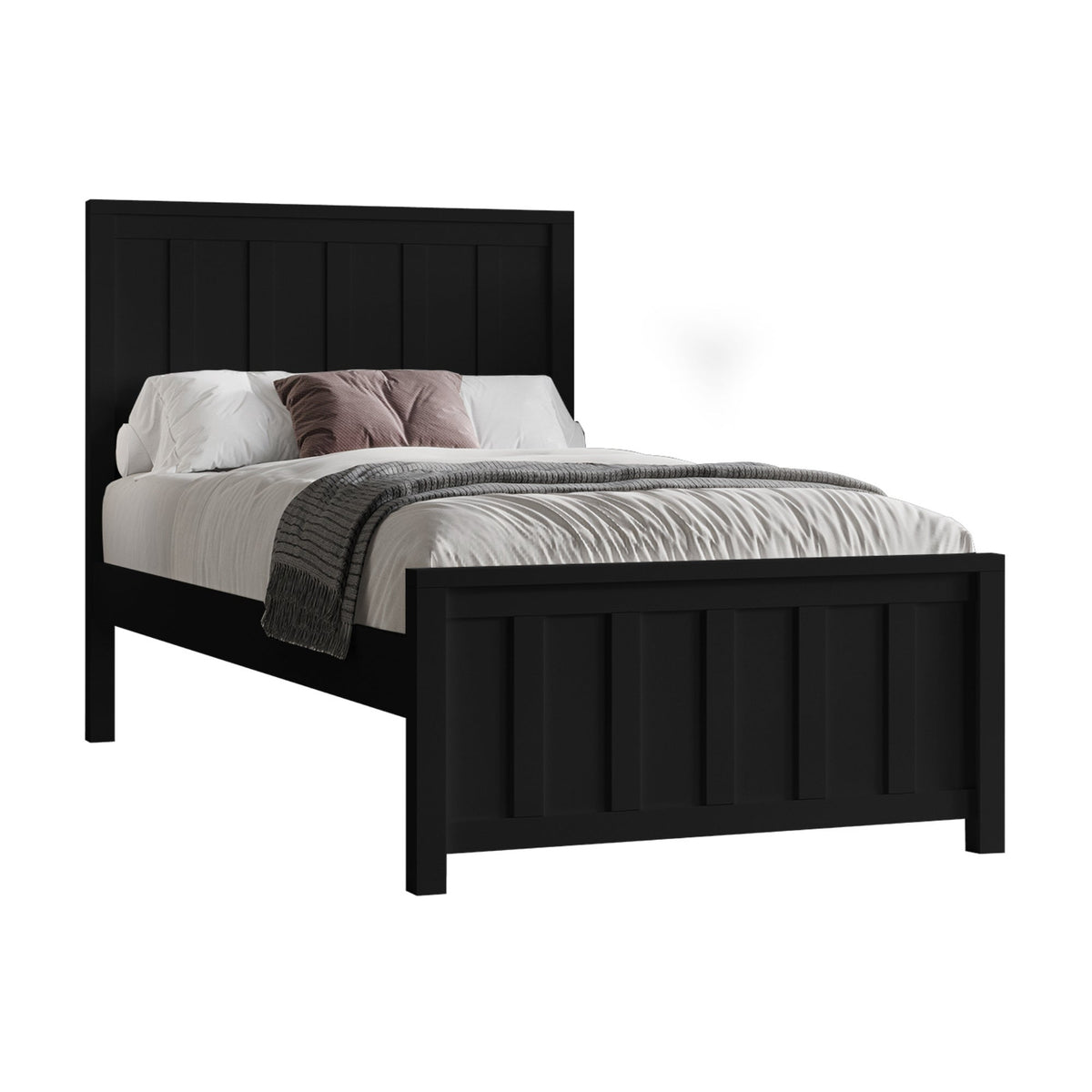 Jessica Single Size Bed Frame Black