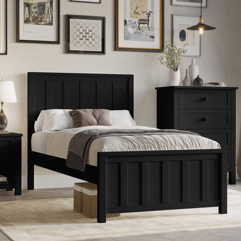 Jessica Single Size Bed Frame Black – Wowbeds