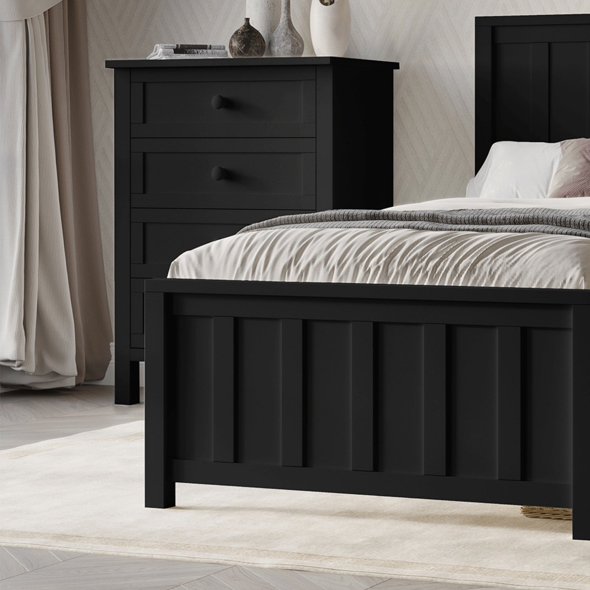 Jessica Tallboy Chest of Drawers Black