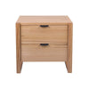Jindy 4pc Set Queen Bed Frame Bedside Table Tallboy Natural Oak