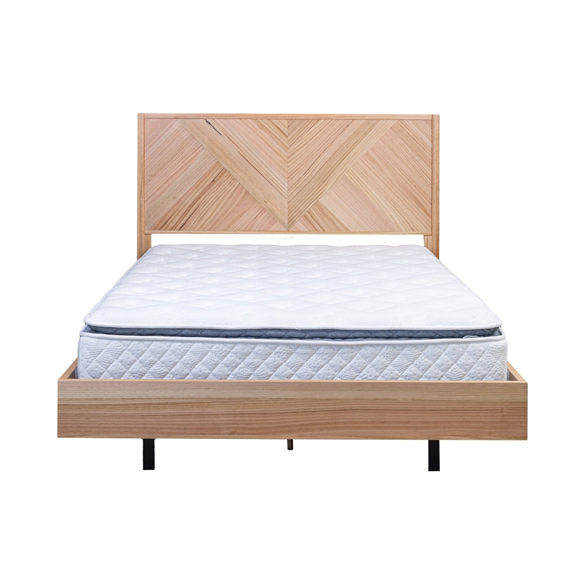 Jindy King Bed Frame Natural Oak