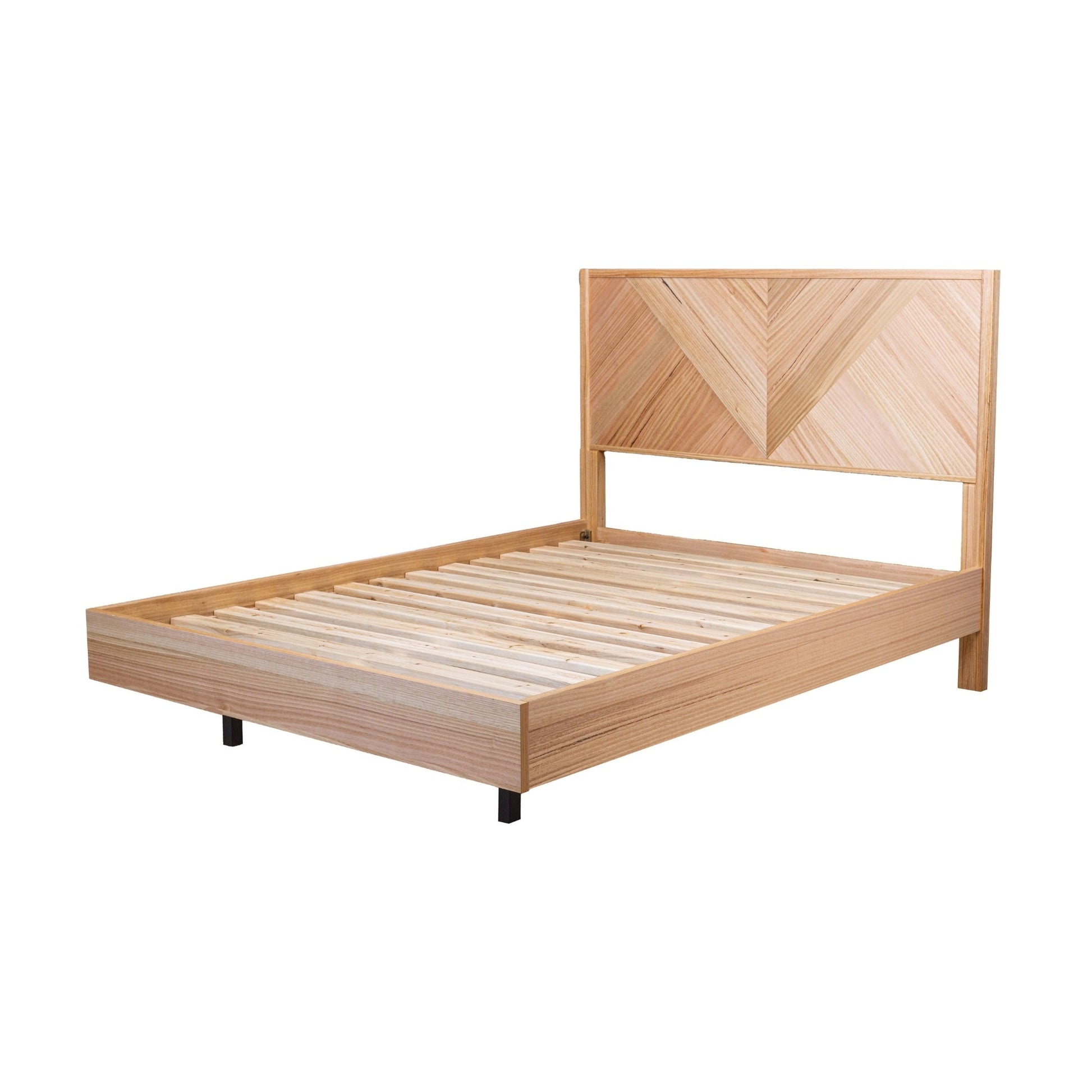 Jindy King Bed Frame Natural Oak