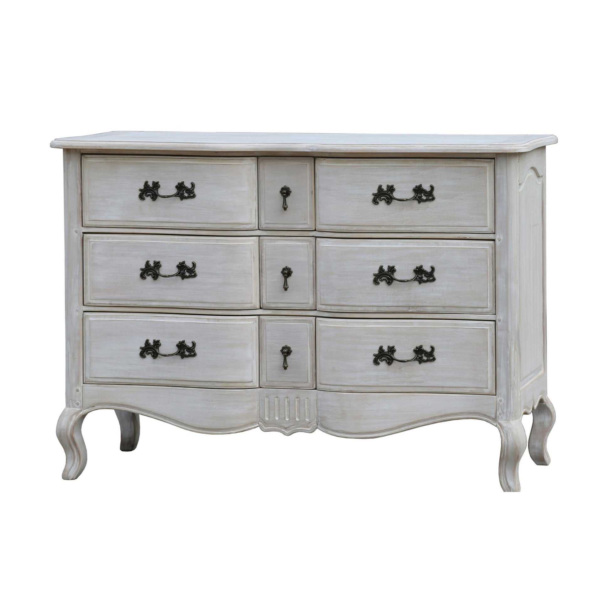 Leon Dresser Drawer Storage Cabinet Washed Grey