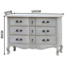 Leon Dresser Drawer Storage Cabinet Washed Grey