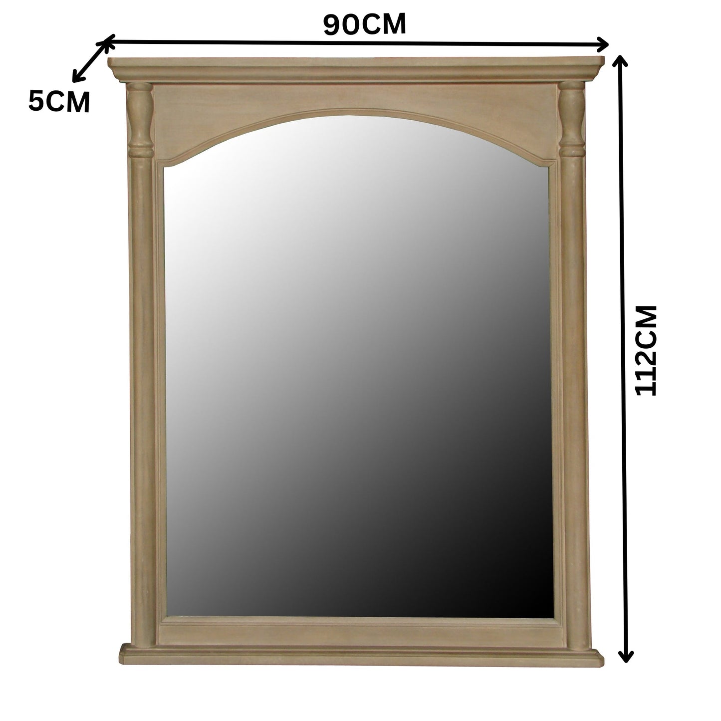 Leon Mirror for Dresser Grey