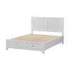 Luna 4pc Set Double Bed Frame Bedside Tallboy White