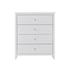 Luna 4pc Set Double Bed Frame Bedside Tallboy White