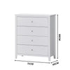 Luna 4pc Set Double Bed Frame Bedside Tallboy White