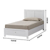 Luna 4pc Set King Bed Frame Bedside Tallboy White