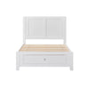 Luna 4pc Set King Bed Frame Bedside Tallboy White