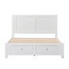 Luna Double Bed Frame Storage Drawer White