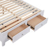 Luna Queen Bed Frame Storage Drawer White