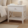 Maison Hampton Bedside Table White