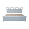 Maison Hampton Double Bed Frame Storage Drawer White
