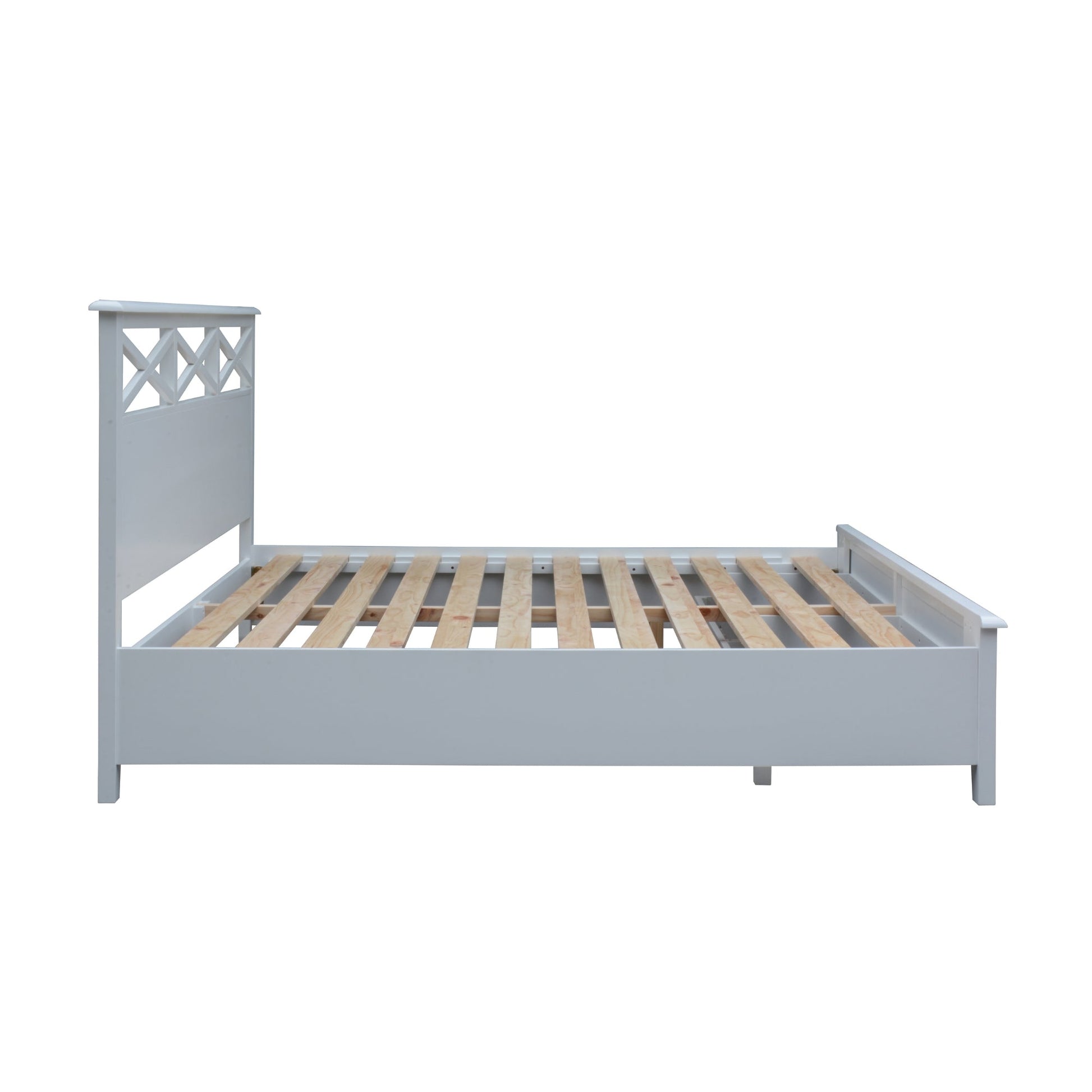 Maison Hampton Double Bed Frame Storage Drawer White