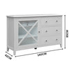 Maison Hampton Dresser Mirror Set White