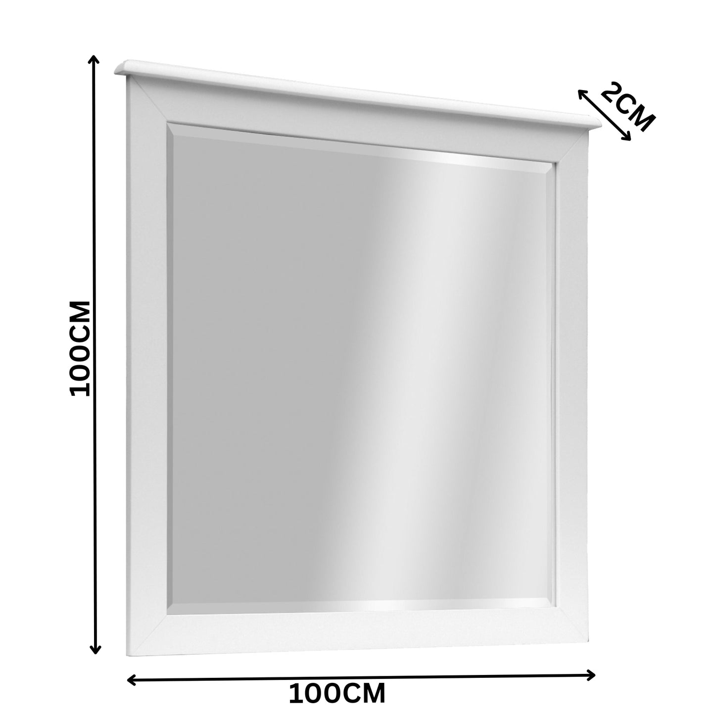 Maison Hampton Dresser Mirror Set White