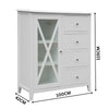Maison Hampton Tallboy Glass Door White